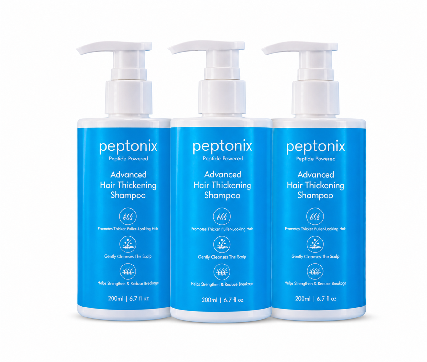 3 Bottles - Copper Peptides Shampoo