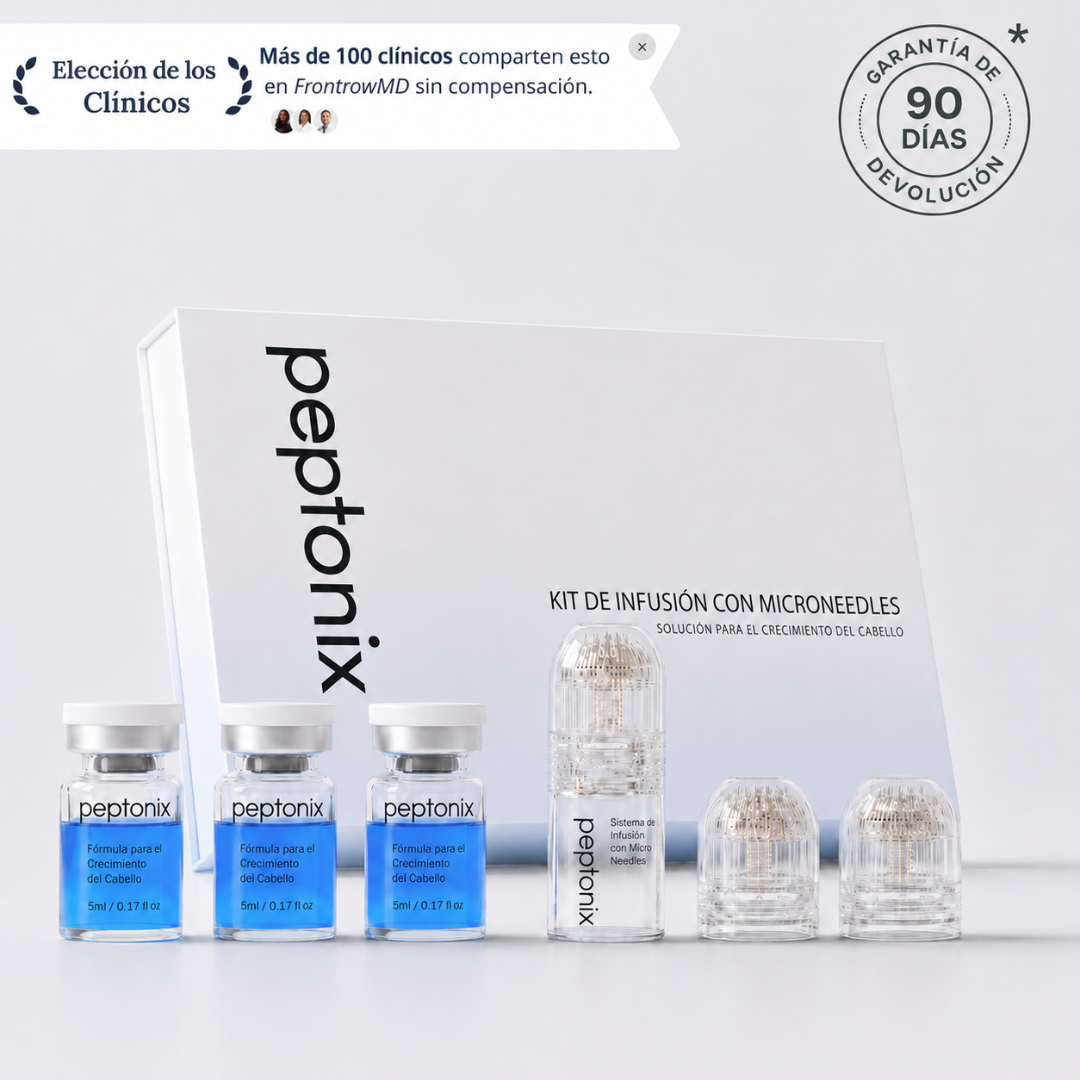 Microinfusión de péptidos para el crecimiento del cabello.